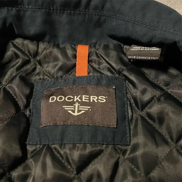 Dockers Men's Utility Jacket Navy Blue Size L Mid-Length Casual Zip-Up - Picture 7 of 15
